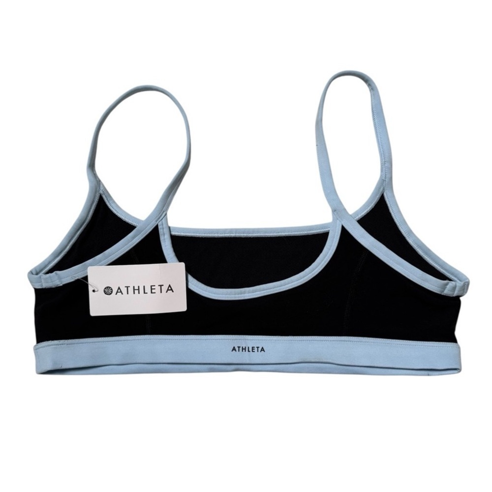Athleta Square Neck Bra A-C NWT LARGE BLACK - Picture 7 of 7